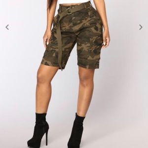 Brand New Fashion Nova Camo Bermuda shorts